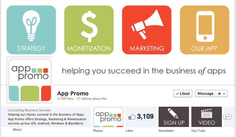 App Promo Facebook Page - 3,000+ Fans